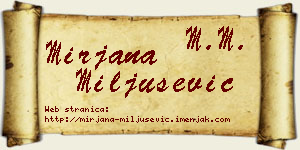 Mirjana Miljušević vizit kartica